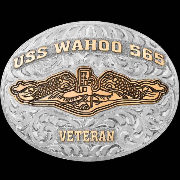 "Our simply stunning Glen Rose Buckle is a beautiful canvas to portray your life-story. It is crafted on a hand-engraved, German Silver base. This buckle has a clean edge to give a very classic look. The details are crafted in the highest quality Jew